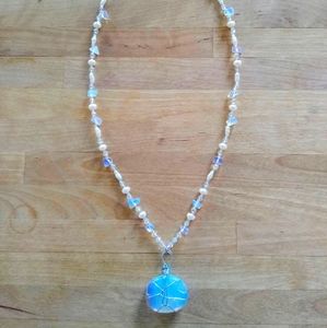 Opalite & Pearl Necklace
